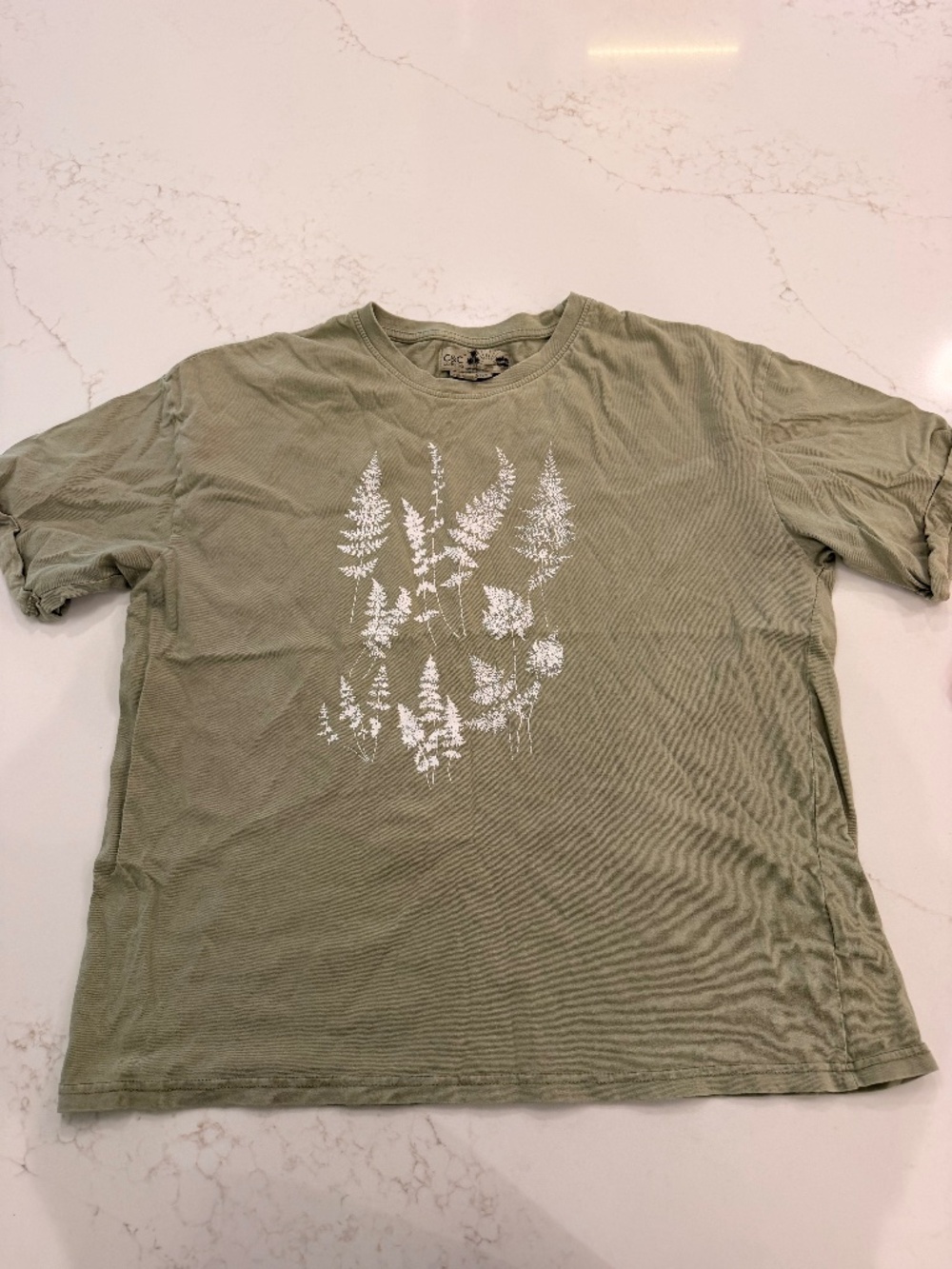 C&C California Women’s Green Fern Graphic Short Sleeve T-Shirt